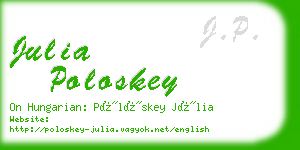 julia poloskey business card